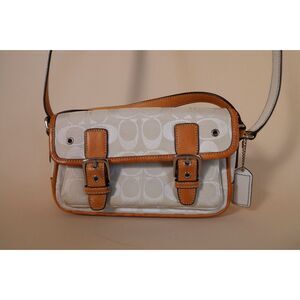 Coach Mini Field Bag in Ivory Signature Jacquard